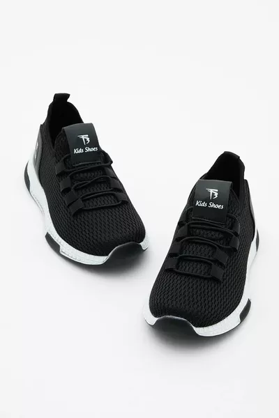 الأطفال للجنسين أسود أبيض توني أسود كاجوال صالح الأحذية