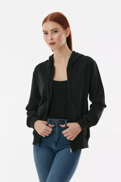 Sweatshirt mit Kapuze und Reißverschluss