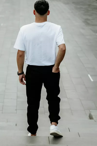 Jogginghose 3-Faden-Taille Schnürung Bein Elastisch