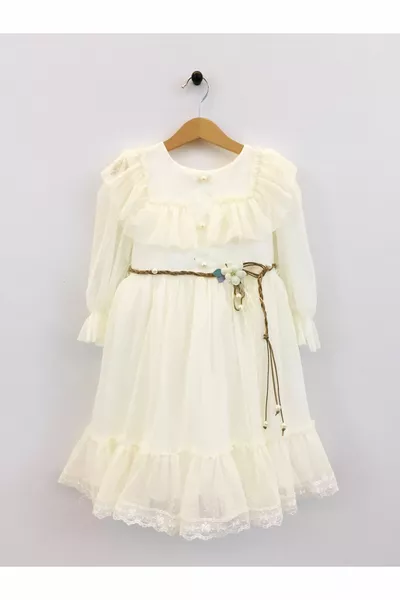 Perle, dentelle, robes de soirée pour fille