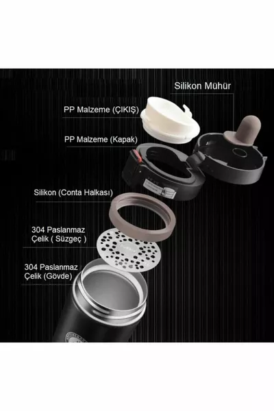 Snape Double Layer Mug Thermos Cup with Filter ml