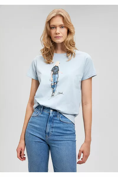 Denim Girl Printed Istanbul T-Shirt Regular Fit / Normal Cut 