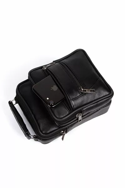 سيرف – حقيبة يد وكتف جلد كلوب جلد طبيعي  سم