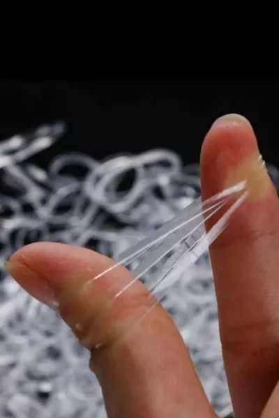 pcs White Transparent Perm Hair Elastic Knitting Clip