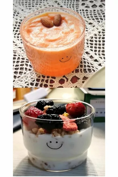 Heat Resistant Borosilicate Smiley Face Detail Cup And Bowl Smile Coffee And Presentation Cup 1pc