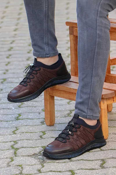  أحذية رجالية شتوية من جلد طبيعي