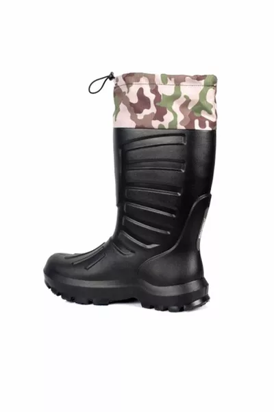 أحذية مطاطية سوداء حرارية إيفا محارة مع جوارب