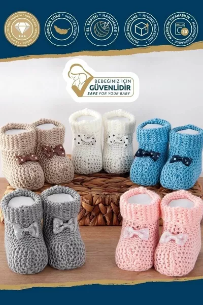 العضوية حديثي الولادة هدية محبوك الطفل الجوارب