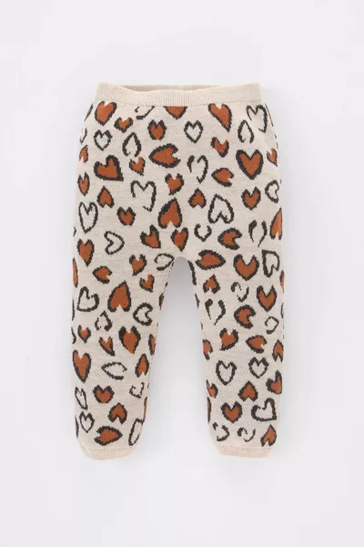 Baby Girl Leopard Print Knit Sweater Bottom Set of 2 wn