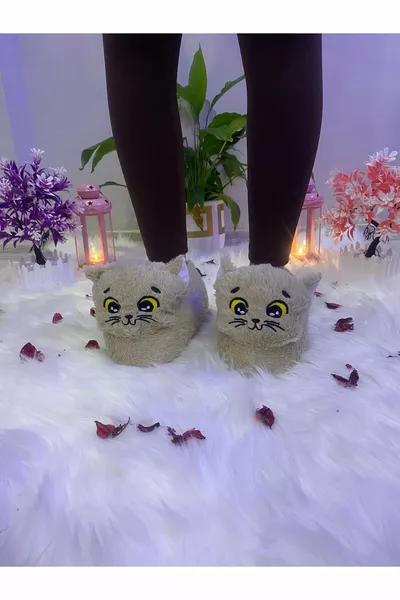 Panduf Милая Кошечка Фигурка Животного Зимние Домашние Тапочки