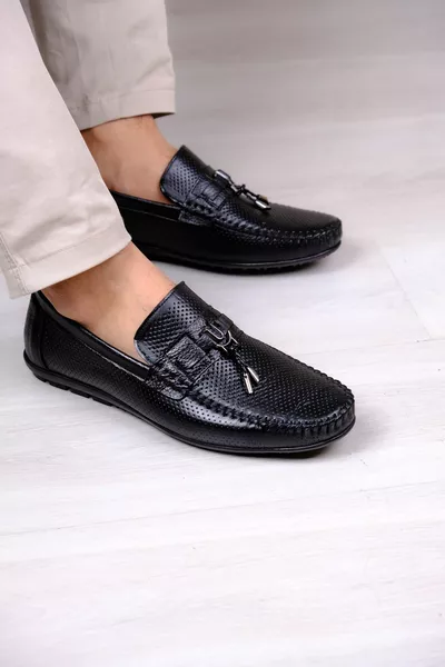 CUIR VÉRITABLE, MOCASSINS, TALON ORTHOPÉDIQUE GEL CHAUSSURES HOMME