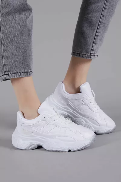 Baskets Femme White Skin 