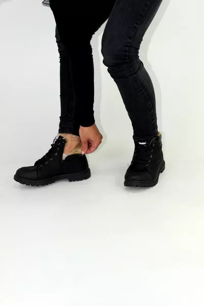 Extrem للماء الباردة والدليل على الفراء داخل مضمونة للجنسين الشتاء جديد أسود بسحاب عدم الانزلاق الأحذية الوحيدة