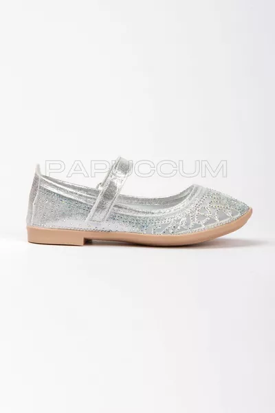 شقق الباليه الحجرية بالليزر الفضي للفتيات