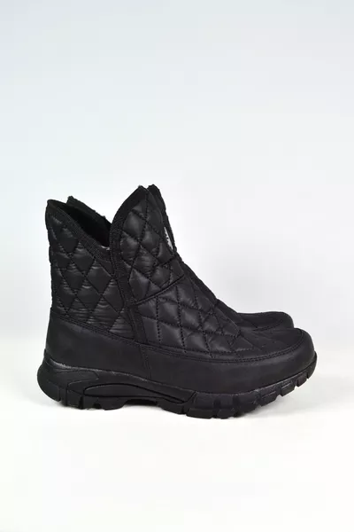 iceFiX Black Quilted Women's Snow Boots