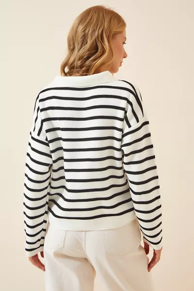 Pull en maille à col roulé pour femme 