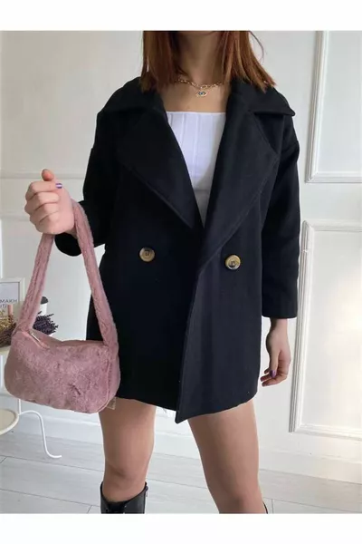 Пудра плюшена чанта за багет от пера Puufi Изтъркана чанта за рамо