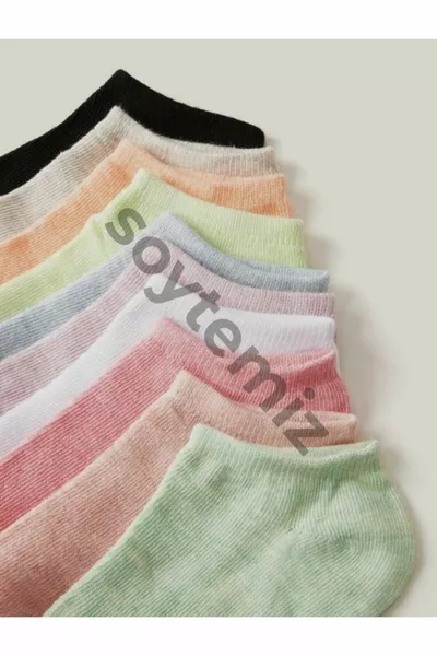 8 ÇİFT KOTON KARIŞIK RENK KADIN PATİK ÇORAP