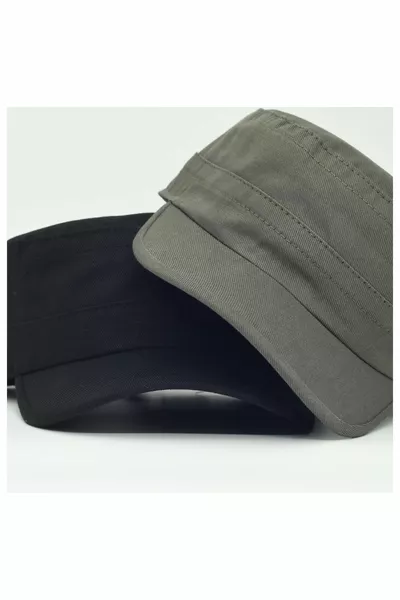 Castro Black And Khaki Hat Double Set Kastro Set Unisex