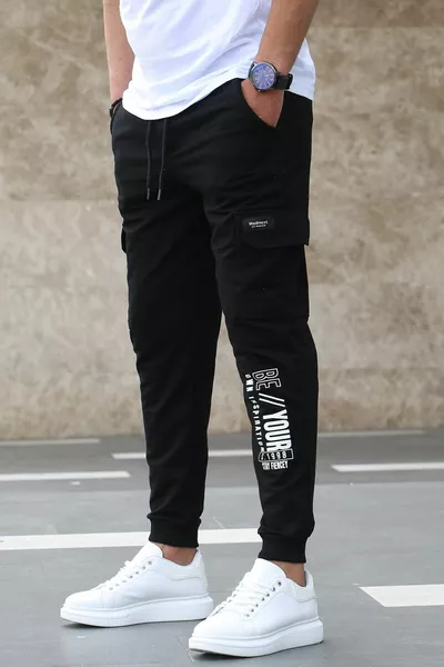 Schwarzer bedruckter Trainingsanzug 