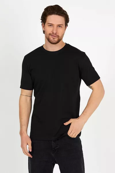 Rundhalsausschnitt Standardmuster % Baumwolle 5er-Pack Herren T-Shirt