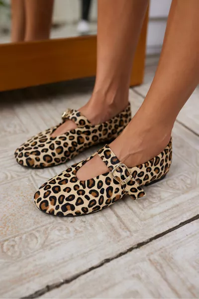 ДАМСКИ БАЛЕТКИ ОТ ЕСТЕСТВЕНА КОЖА POTTER LEOPARD