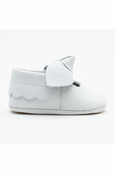 Baby Mädchen Weiße Leder-Loafer