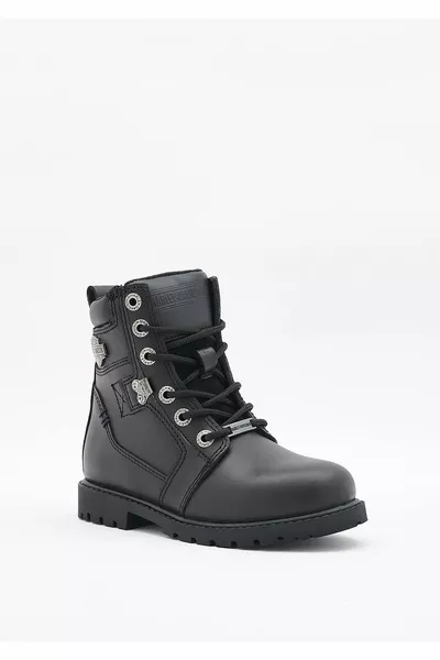 آرل كيدز أحذية جلدية سوداء