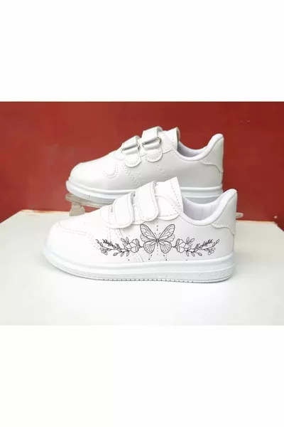 Кроссовки для девочек с принтом бабочки школьные кроссовки (легкая узкая форма)
