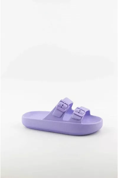 Soelite plage piscine jardin mer chalet doux épais semelle double bande chaussons décontractés unisexes