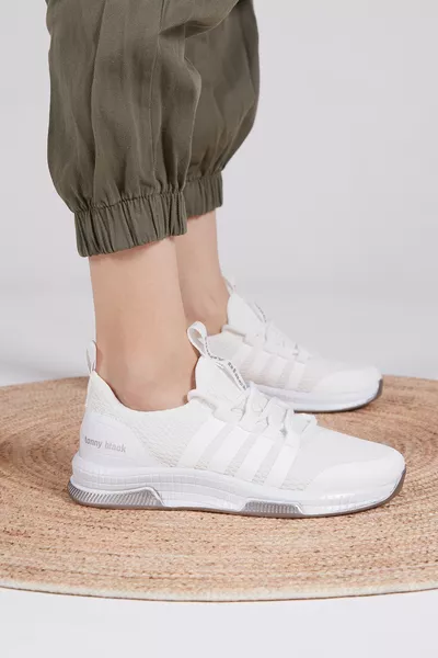 Unisex Weiße Turnschuhe Tbqnt