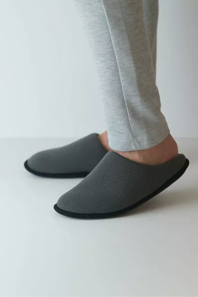 Pantofole da casa da uomo in gondola in tessuto a coste stagionale invernale