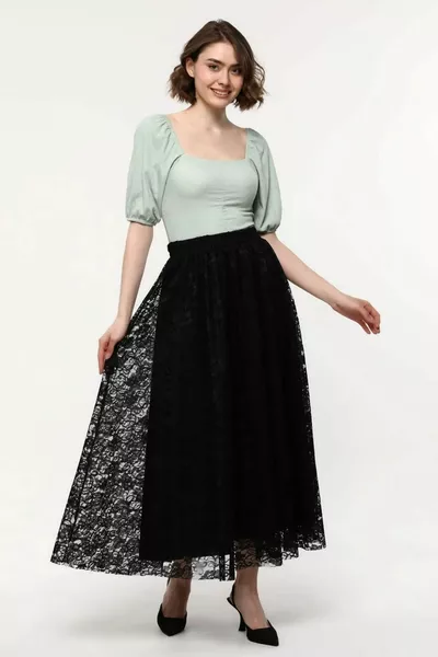 المرأة الدانتيل تول تنورة 