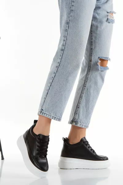 Women's Hidden Heel Lace-Up Sneakers