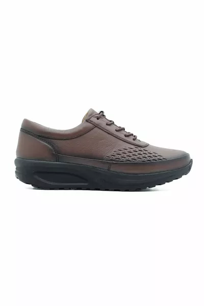 Genuine Leather Women's Walking Shoes  Brown
