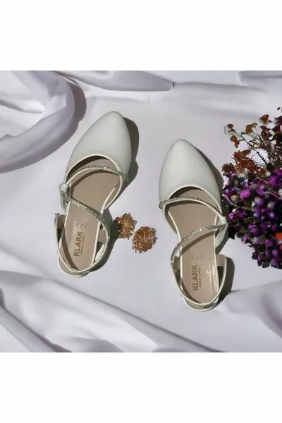 Women's Heelless Stripe Stone Detailed Open Summer Casual-nightgown Evening Dress Sandals-shoes