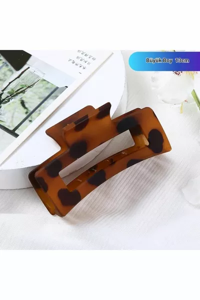 Grande Taille Leopard Xxl Fermoir Rectangulaire Latch 