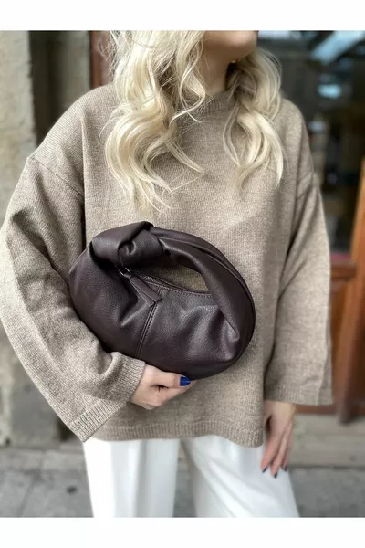 المرأة المر القهوة الصغيرة معقود حقيبة يد