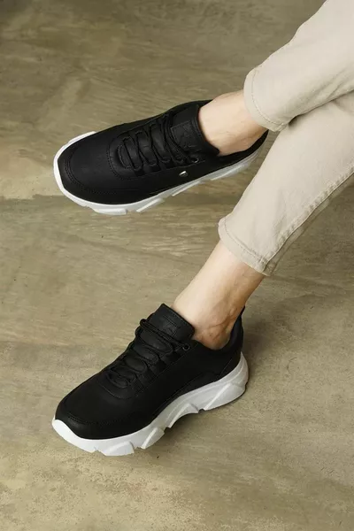  أسود اللون أبيض باطل الرجال أحذية كاجوال