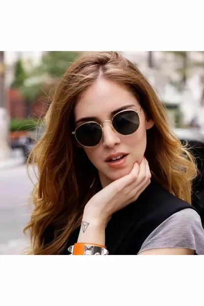 لوريا نظارة شمسية فضية سوداء للجنسين