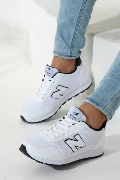 الرجال الأبيض نموذج جديد عارضة تصميم مريح لينة وحيد حذاء رياضي رياضة المشي لمسافات طويلة