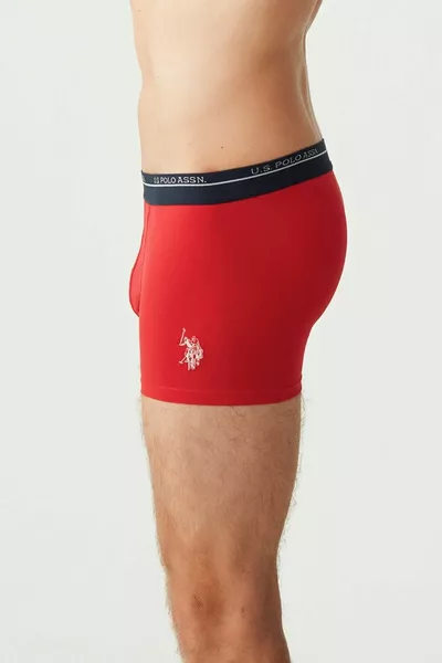 Мужской темно-синий - красный - черный 3 шт. Боксер