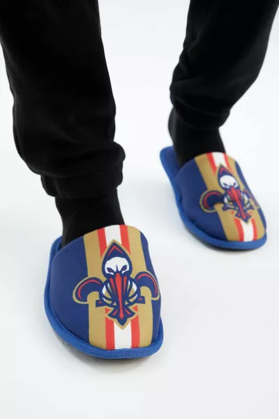 Herren Nba New Orleans Pelicans Winter Flat Sole Hausschuhe
