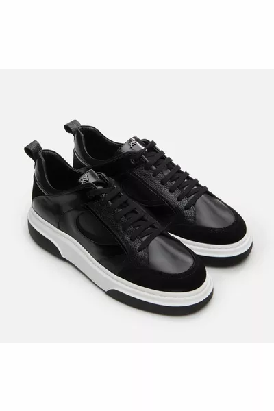 Черни мъжки ежедневни обувки от естествена кожа