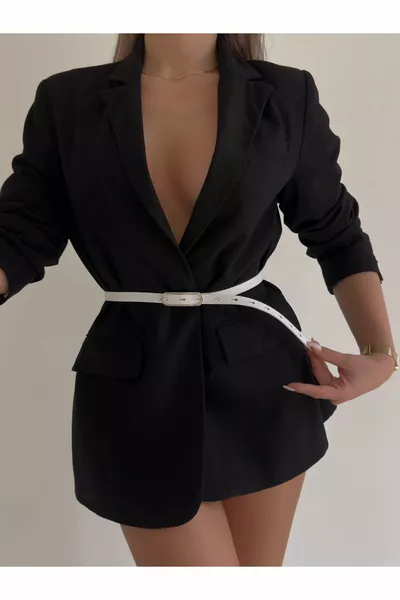 سليم المرأة السراويل حزام سترة حزام حزام قميص حزام اللباس مع مشبك واسع