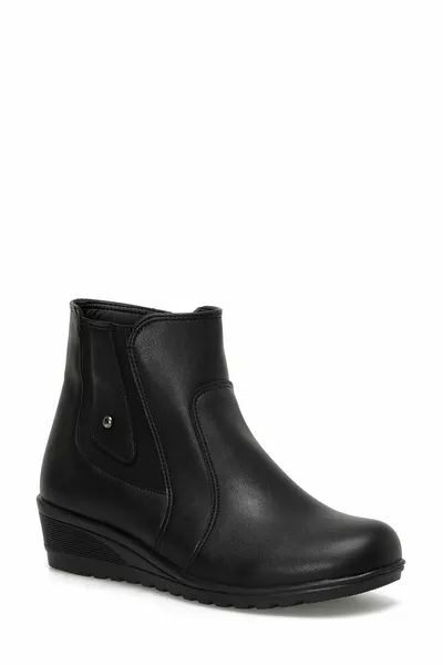 .PR Schwarze Damen Stiefel mit gepolstertem Absatz