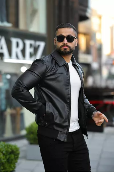 سليم صالح سترة جلدية