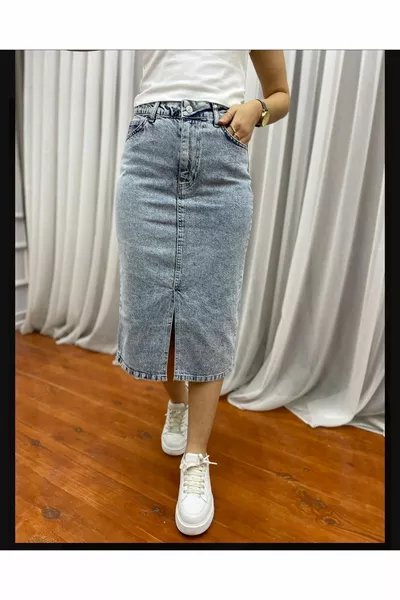 Snowwash فتح شق تنورة عالية الخصر