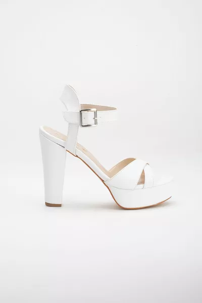 المرأة الكعب السميك منصة عالية أحذية السهرة