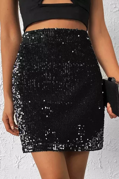 Мини пола с пайети